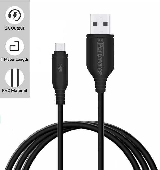 Portronics Konnect Flex Micro USB Cable - 1 Meter (POR-159)