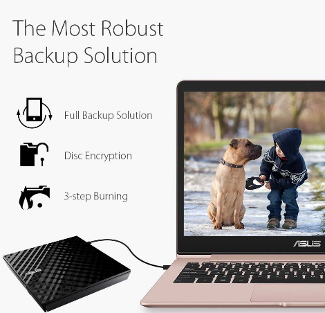 ASUS External Slim DVD Drive - 8X DVD Burner with M-DISC Support (SDRW-08D2S-U LITE)