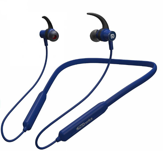 Portronics Harmonics 216 Stereo Wireless Bluetooth 5.0 Sports Headset - Blue (POR-1186)