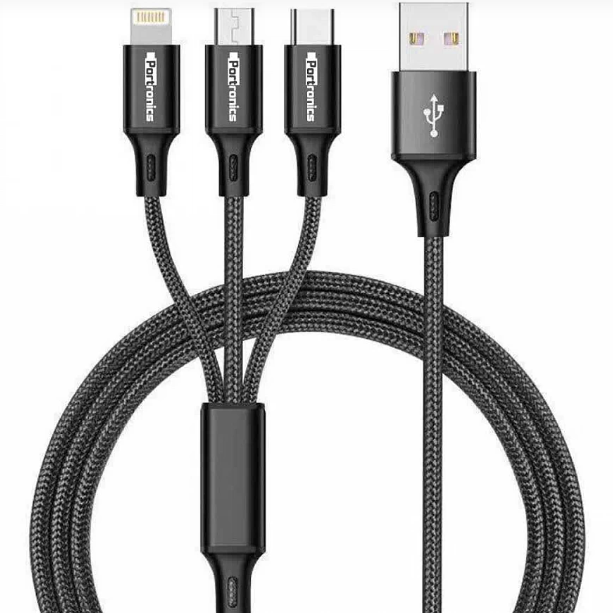 Portronics Konnect Trio Plus 3-in-1 Multi Functional Cable (POR-1051)