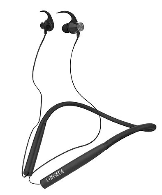 Just Corseca Nek Plus Wireless Bluetooth in Ear Neckband Earphones with Mic (Grey)