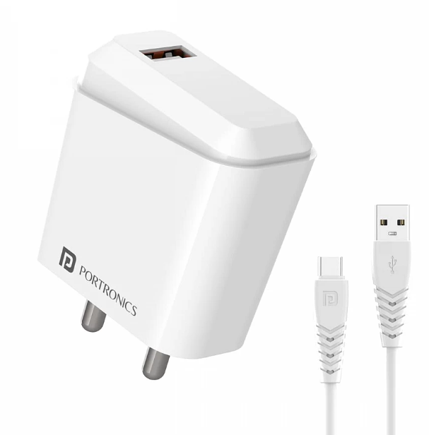 Portronics Adapto 41 C 2.4A Charger with Single USB Port