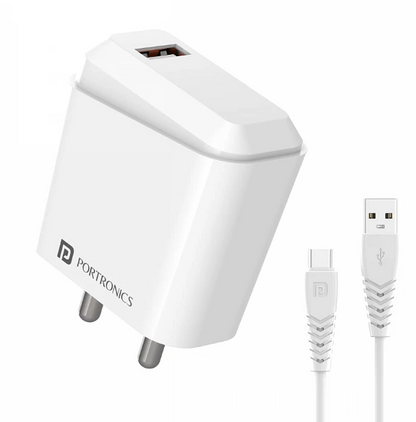 Portronics Adapto 41 C 2.4A Charger with Single USB Port