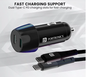 Portronics 40W Car Power 14 Fast Car Charger with Dual Type-C Output