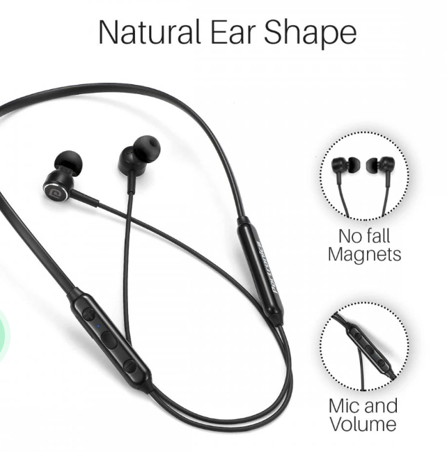 Portronics Harmonics One Wireless Sports Headset - Black (POR-1119)