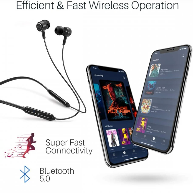 Portronics Harmonics One Wireless Sports Headset - Black (POR-1119)